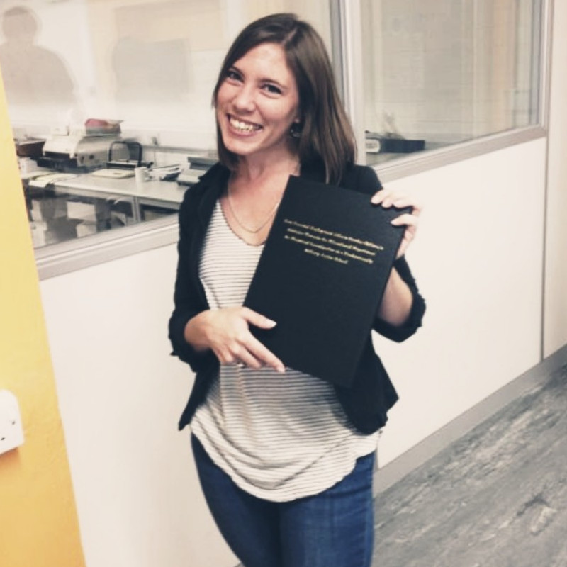 Jess bennett with dissertation for masters degree